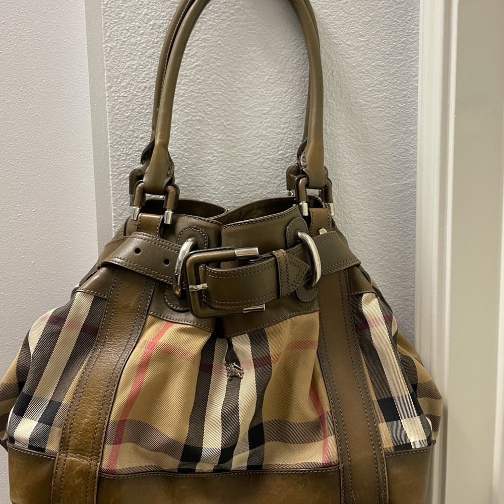 Burberry Brown House Check CanvasLarge Beaton Tote